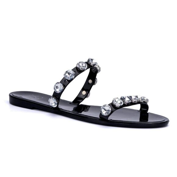 New York & Company Chava Womens Gem Jelly Sandals - Vibrant Glamour Effortless C - Picture 1 of 9